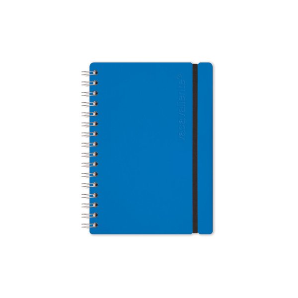Notizbuch DIN A 5 aus recyceltem Leder, blau
