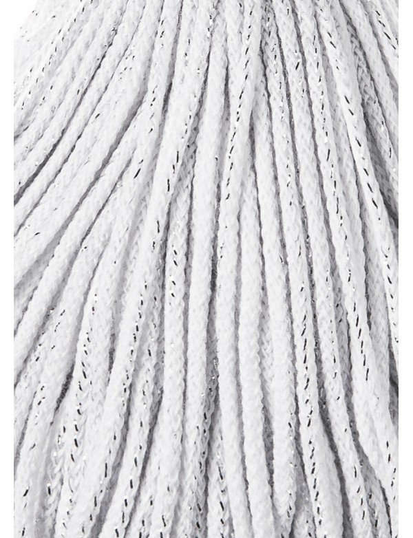 Bobbiny Baumwollkordel, 3 mm, mit Silberfaden, versch. Farben